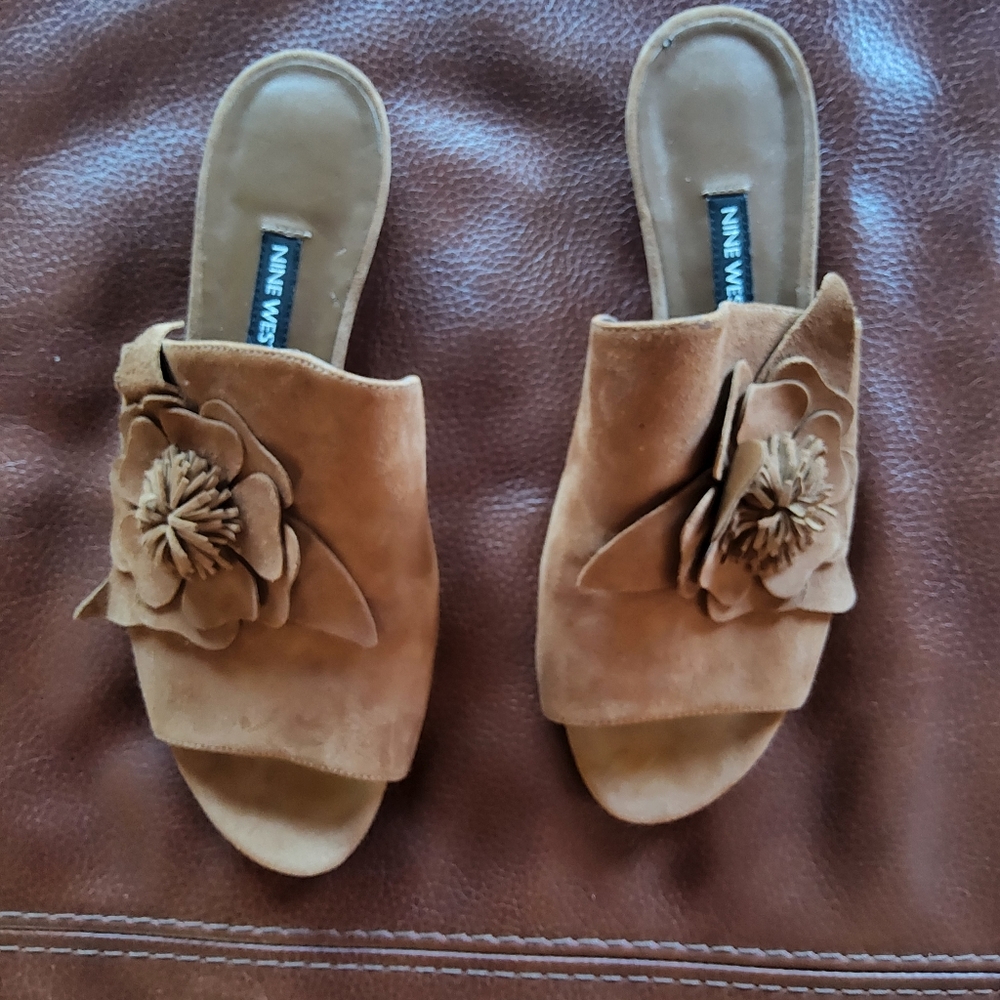 Nine west swede slide sandal